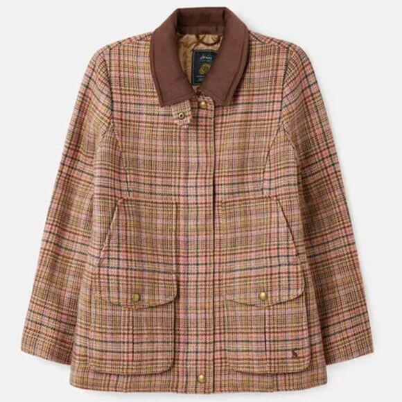 Joules Fieldcoat pink tweed jacket - Picture 3 of 9